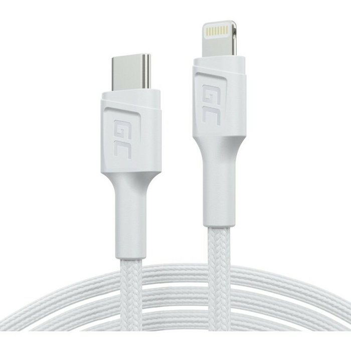 Green Cell Cable USB-C a USB-C KABGC30W, 1,2 m, Blanco