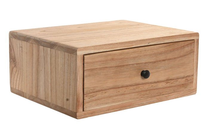 DKD Home Decor Mesita de Noche Alpino Natural Mindi 2 Unidades 45 x 35 x 19 cm