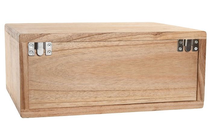 DKD Home Decor Mesita de Noche Alpino Natural Mindi 2 Unidades 45 x 35 x 19 cm