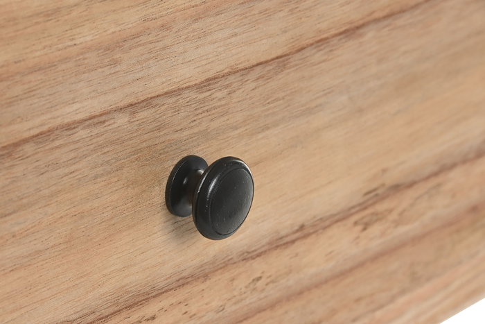 DKD Home Decor Mesita de Noche Alpino Natural Mindi 2 Unidades 45 x 35 x 19 cm