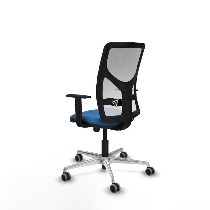PIQUERAS Y CRESPO Silla de oficina Motilla con mecanismo Sincro Azul claro y Blanco