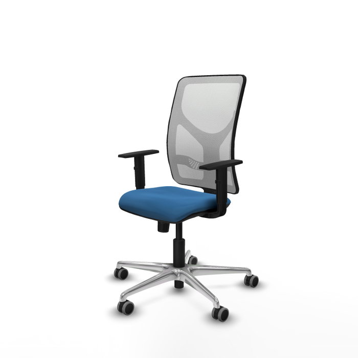 PIQUERAS Y CRESPO Silla de oficina Motilla con mecanismo Sincro Azul claro y Blanco