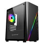 UNYKA UK113021 Caja Semitorre/Micro-ATX Mini Glayze Negra con Ventana, USB 3.0, Control A-RGB, sin Fuente