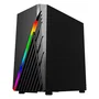 UNYKA UK113021 Caja Semitorre/Micro-ATX Mini Glayze Negra con Ventana, USB 3.0, Control A-RGB, sin Fuente