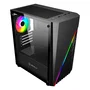 UNYKA UK113021 Caja Semitorre/Micro-ATX Mini Glayze Negra con Ventana, USB 3.0, Control A-RGB, sin Fuente