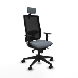PIQUERAS Y CRESPO Silla de oficina Horna Gris y Negro