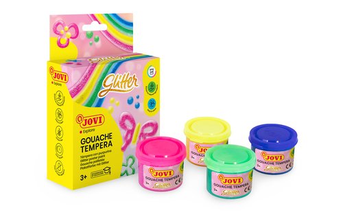 Tempera Jovi Glitter 35 Ml (Bote) Estuche De 4 Tempera Jovi Glitter 35 Ml (Bote) Estuche De 4
