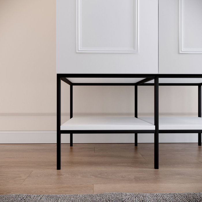 Hanah Home Armario Martin 3 - White Elegancia Atemporal en Blanco y Negro con Amplio Almacenamiento, 126x200x50 cm
