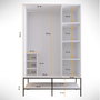 Hanah Home Armario Martin 3 - White Elegancia Atemporal en Blanco y Negro con Amplio Almacenamiento, 126x200x50 cm