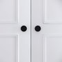 Hanah Home Armario Martin 3 - White Elegancia Atemporal en Blanco y Negro con Amplio Almacenamiento, 126x200x50 cm