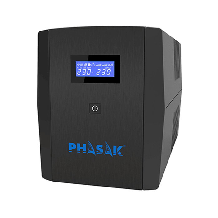 Phasak Sirius 1560VA 900W Interactivo con AVR y Pantalla LCD