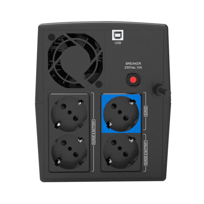Phasak Sirius 1560VA 900W Interactivo con AVR y Pantalla LCD