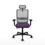 PIQUERAS Y CRESPO Silla de oficina Haches Morado y Gris