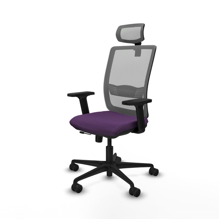 PIQUERAS Y CRESPO Silla de oficina Haches Morado y Gris