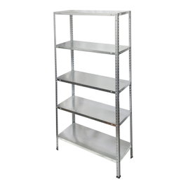 ORYX Estantería de Acero Galvanizado con 5 Baldas Ajustables 150x75x30 cm