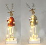 DKD Home Decor Figura MDF LED RENO Surtido de 4 Unidades 8x4x30 cm