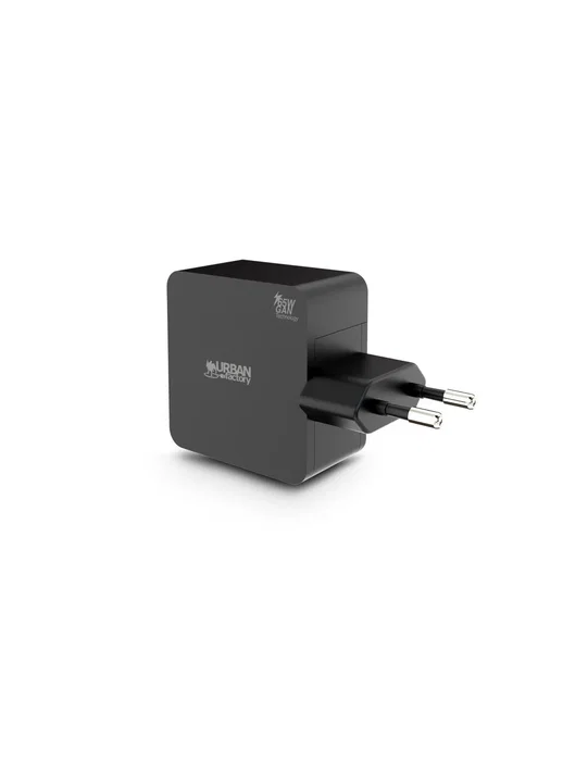 Urban Factory GPS65UF Adaptador de Corriente USB-C GaN 65W Negro - Cargador para Portátil