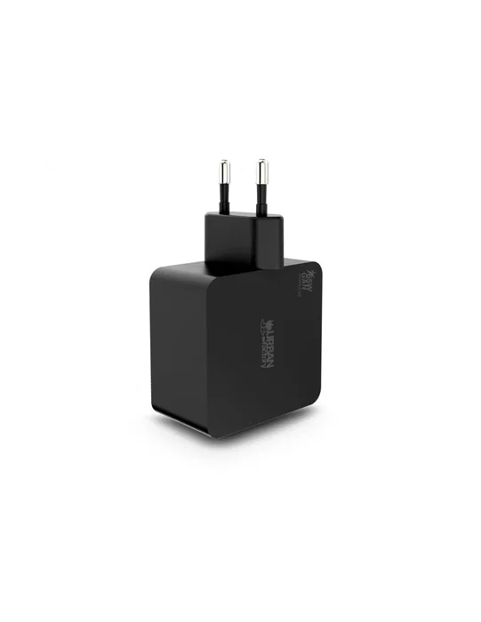 Urban Factory GPS65UF Adaptador de Corriente USB-C GaN 65W Negro - Cargador para Portátil