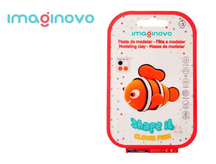 Imaginovo Set de Pasta para Modelar de Colores Surtidos con Instrucciones de Pez Payaso Imaginovo Set de Pasta para Modelar de Colores Surtidos con Instrucciones de Pez Payaso