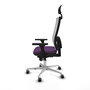 PIQUERAS Y CRESPO Silla de oficina Horna con mecanismo Sincro, Morado y Blanco