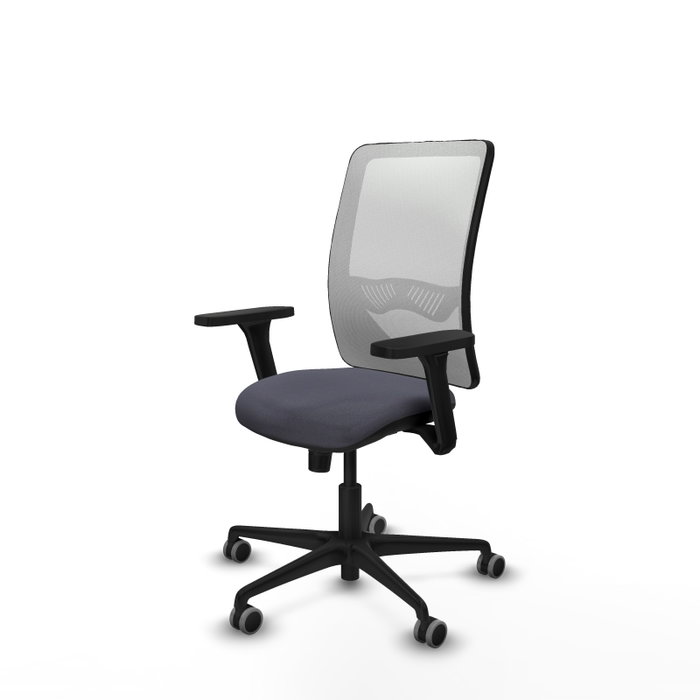 PIQUERAS Y CRESPO Silla de oficina Zulema con mecanismo Sincro, Gris oscuro y Blanco PIQUERAS Y CRESPO Silla de oficina Zulema con mecanismo Sincro, Gris oscuro y Blanco