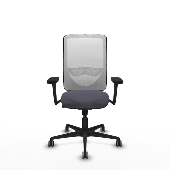 PIQUERAS Y CRESPO Silla de oficina Zulema con mecanismo Sincro, Gris oscuro y Blanco PIQUERAS Y CRESPO Silla de oficina Zulema con mecanismo Sincro, Gris oscuro y Blanco