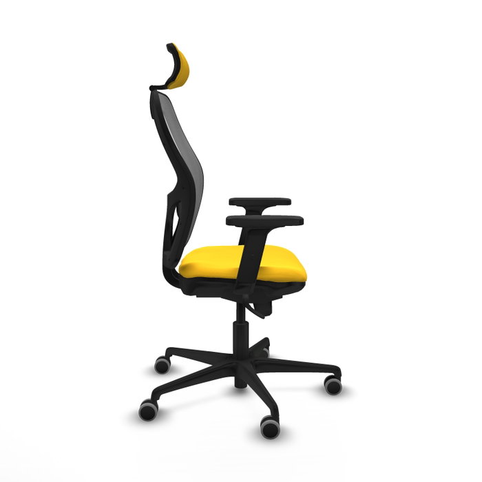 PIQUERAS Y CRESPO Silla de oficina Jorquera con mecanismo Sincro, Amarillo y Gris PIQUERAS Y CRESPO Silla de oficina Jorquera con mecanismo Sincro, Amarillo y Gris
