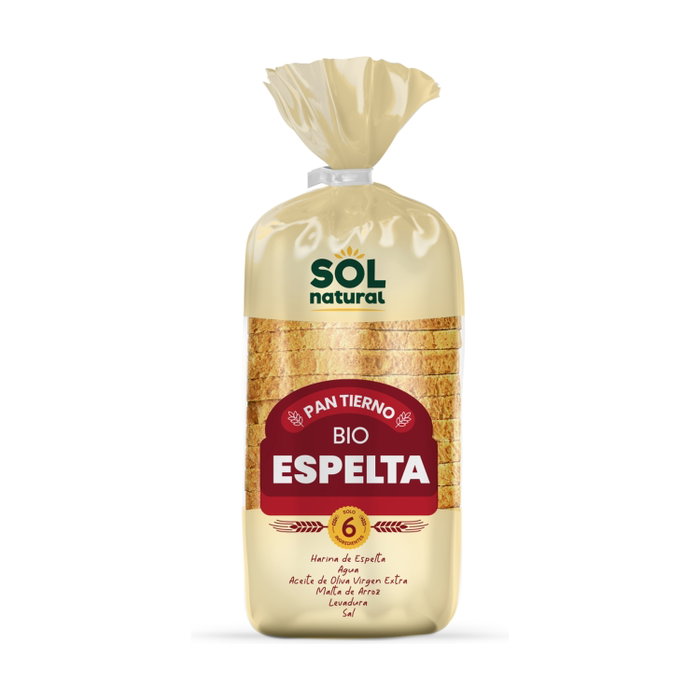 Sol Natural Pan Molde Espelta Tierno Bio 400g Sol Natural Pan Molde Espelta Tierno Bio 400g