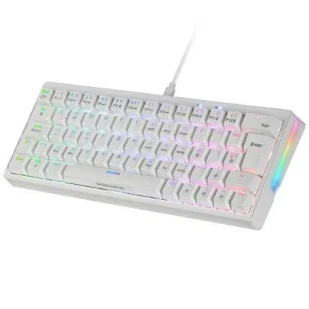 Mars Gaming Teclado Mecánico MKMINIPROWYES 60% Switch Amarillo Blanco