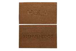 DKD Home Decor Felpudo Marron Coco Goma 45 x 75 cm (2 Unidades) 2.3 cm