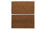 DKD Home Decor Felpudo de Coco con Goma Grabado, Pack de 2 unidades, Marrón