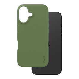 PanzerGlass CARE Case para Apple iPhone 16, Funda Militar Resistente MIL-STD-810H con TPU y Silicona, Color Verde