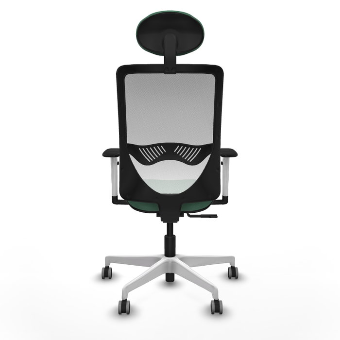 PIQUERAS Y CRESPO Silla de oficina Zulema Verde esmeralda y Blanco