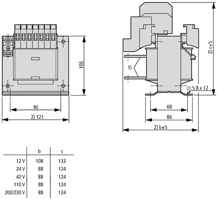 EATON ELECTRIC Transformador de red 400VA 400VAC/24V