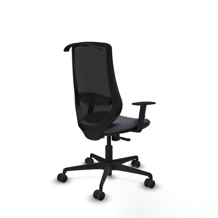 PIQUERAS Y CRESPO Silla de oficina Mardos con mecanismo Sincro, Gris oscuro y Negro
