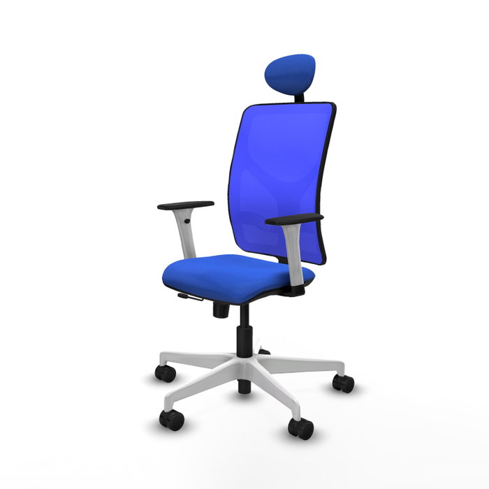 PIQUERAS Y CRESPO Silla de oficina Motilla Azul con Mecanismo Sincro/Traslack