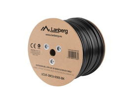 LANBERG LCU5-30CU-0305-BK Cable de Red Cat5e U/UTP Negro 305 m