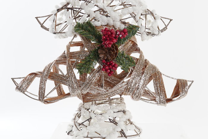 DKD Home Decor Árbol Navidad Blanco Dorado 20 x 56 x 40 cm (2 Unidades)