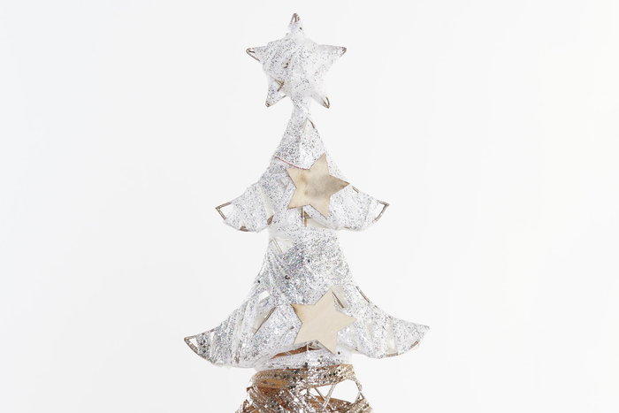 DKD Home Decor Árbol Navidad Blanco Dorado 20 x 56 x 40 cm (2 Unidades)