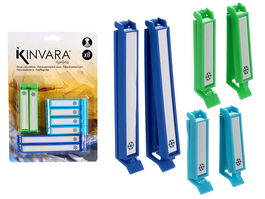 KINVARA Set 8 Cierrabolsas Plástico Verde, Turquesa, Azul 15 cm x 21.8 cm x 2 cm (Set de 36)