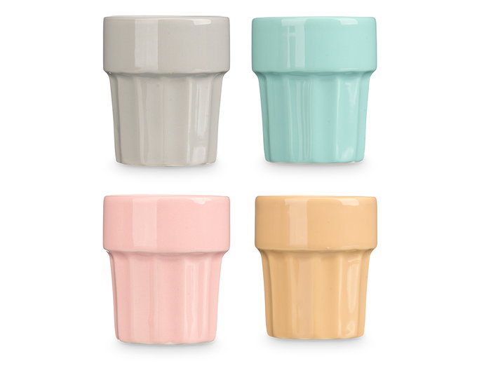 Vessia Vaso Café Surtido Colores Porcelana 90 ml 6 x 7 x 6 cm (Set de 36) Vessia Vaso Café Surtido Colores Porcelana 90 ml 6 x 7 x 6 cm (Set de 36)
