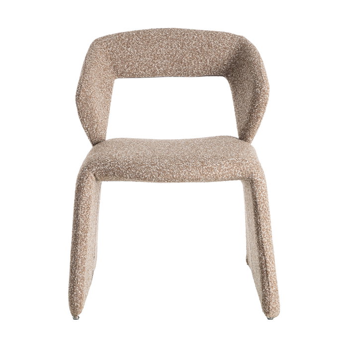 Silla Beige Tejido Salón 59 X 63 X 81 cm
