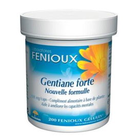 Fenioux Genciana Forte - Suplemento para la memoria y fatiga mental - 290 mg - 200 Cápsulas