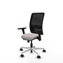 PIQUERAS Y CRESPO Silla de oficina Zulema Blanco/Negro con Brazos 3D