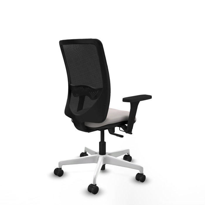 PIQUERAS Y CRESPO Silla de oficina Zulema Blanco/Negro con Brazos 3D