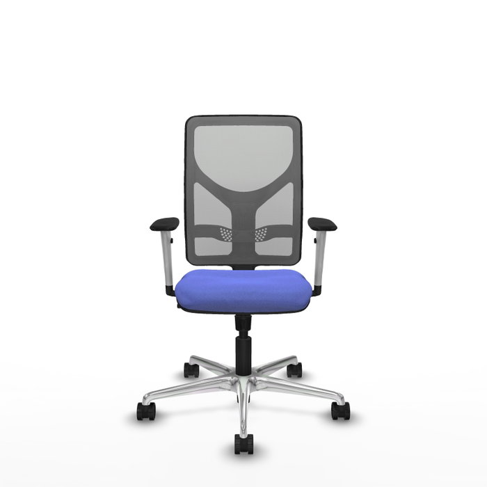 PIQUERAS Y CRESPO Silla de oficina Motilla con mecanismo Sincro, Azul claro y Gris