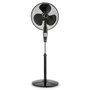 AVANT Black Edition Ventilador de Pie, 16 Pulgadas (40 cm), 45W, Color Negro con Base Redonda