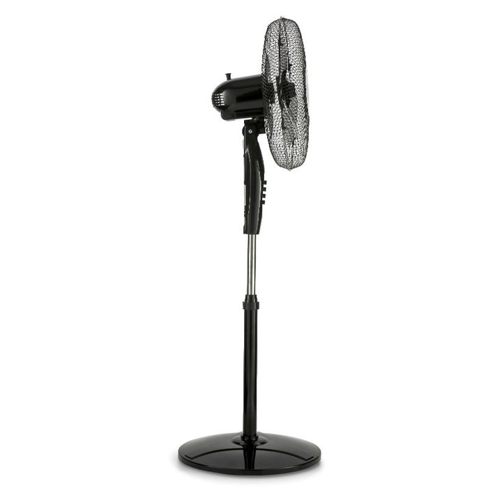 AVANT Black Edition Ventilador de Pie, 16 Pulgadas (40 cm), 45W, Color Negro con Base Redonda