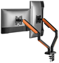 Aisens Soporte de Mesa Gaming RGB Doble Brazo para Monitor 17-32 pulgadas