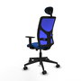 PIQUERAS Y CRESPO Silla de oficina Motilla Azul con mecanismo Sincro/Traslack
